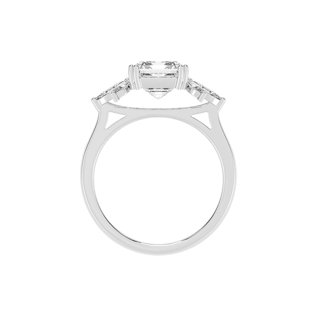 Alluvia  Double Prong Emerald Cut Classic Lab Diamond Ring