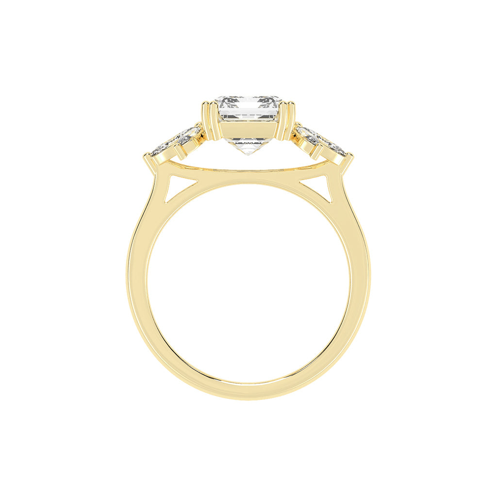 Alluvia  Double Prong Emerald Cut Classic Lab Diamond Ring