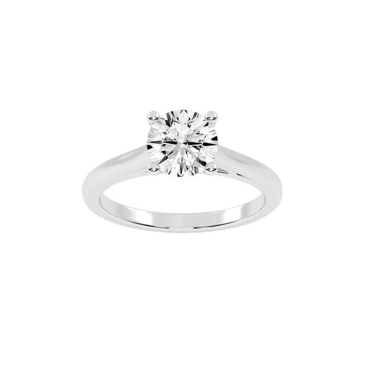 Solinae  Cathedral Round Cut Lab Diamond Ring