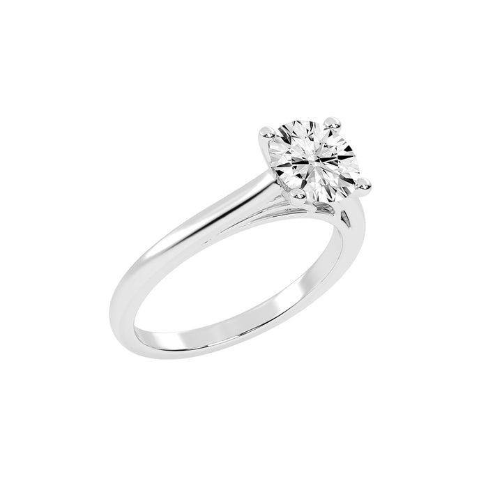 Solinae  Cathedral Round Cut Lab Diamond Ring