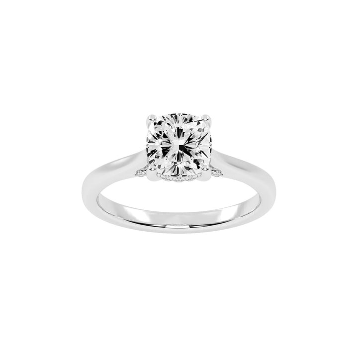 Clariside Cushion Cut Side Stone Lab Diamond Ring