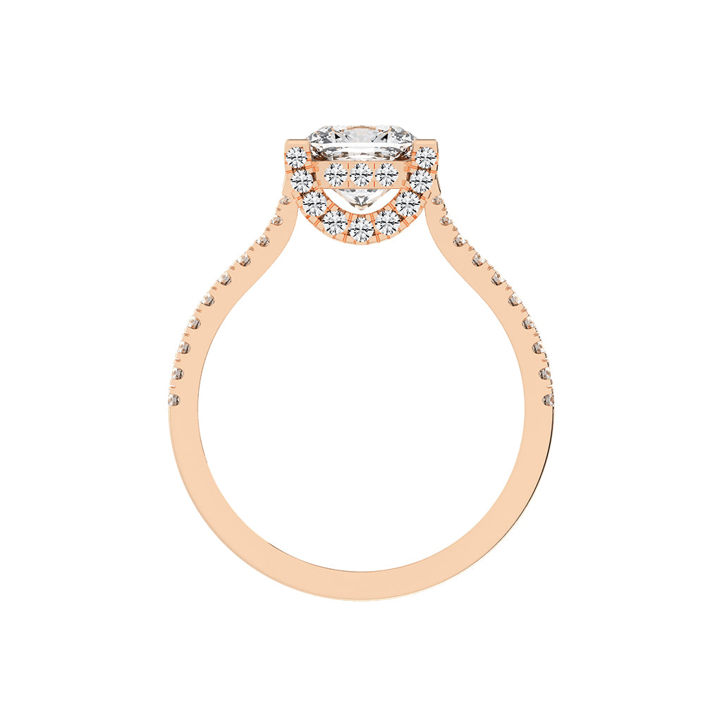 Evrylle  Split Shank Cushion Cut Classic Lab Diamond Ring