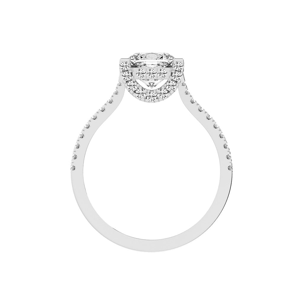 Evrylle  Split Shank Cushion Cut Classic Lab Diamond Ring