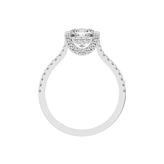 Evrylle  Split Shank Cushion Cut Classic Lab Diamond Ring