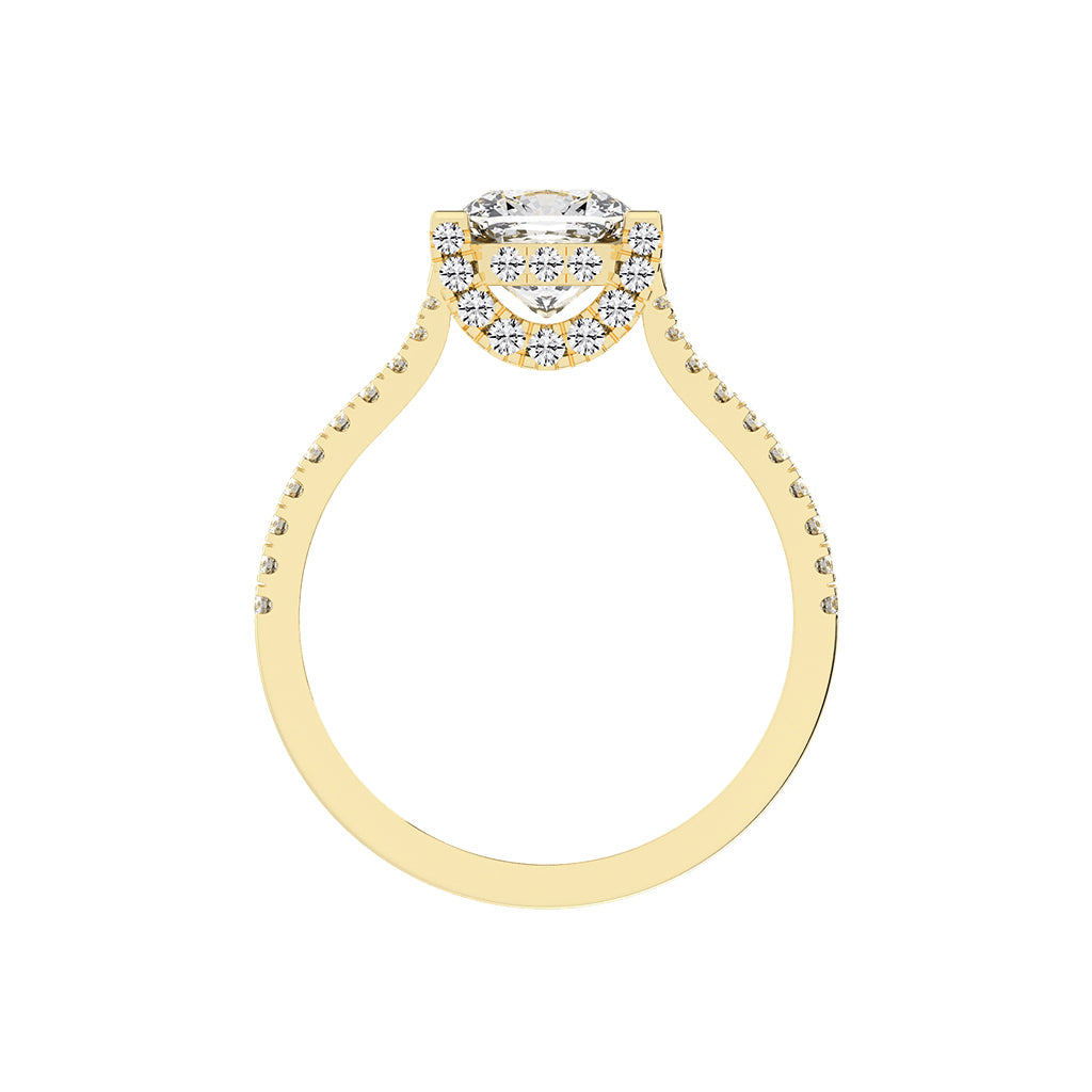 Evrylle  Split Shank Cushion Cut Classic Lab Diamond Ring