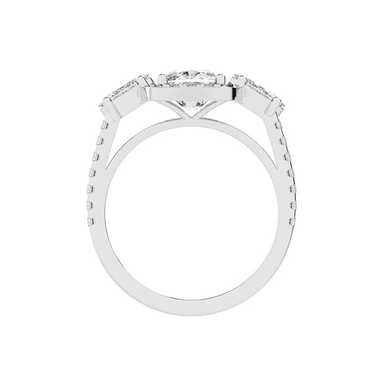 Halitira Cushion Cut Halo Lab Diamond Ring