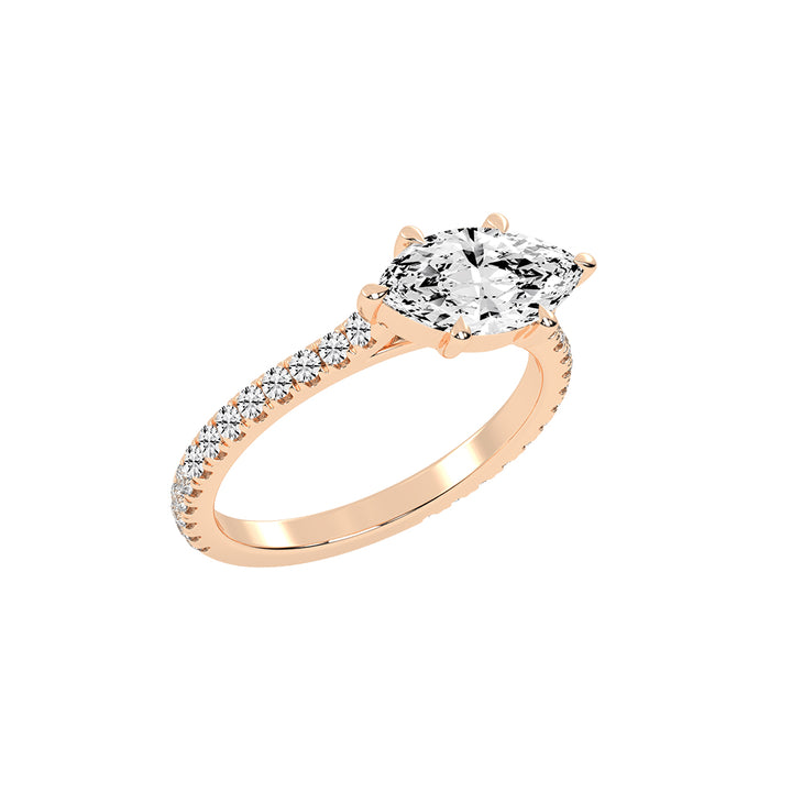 Avriella Six Prong Marquise Cut Classic Lab Diamond Ring