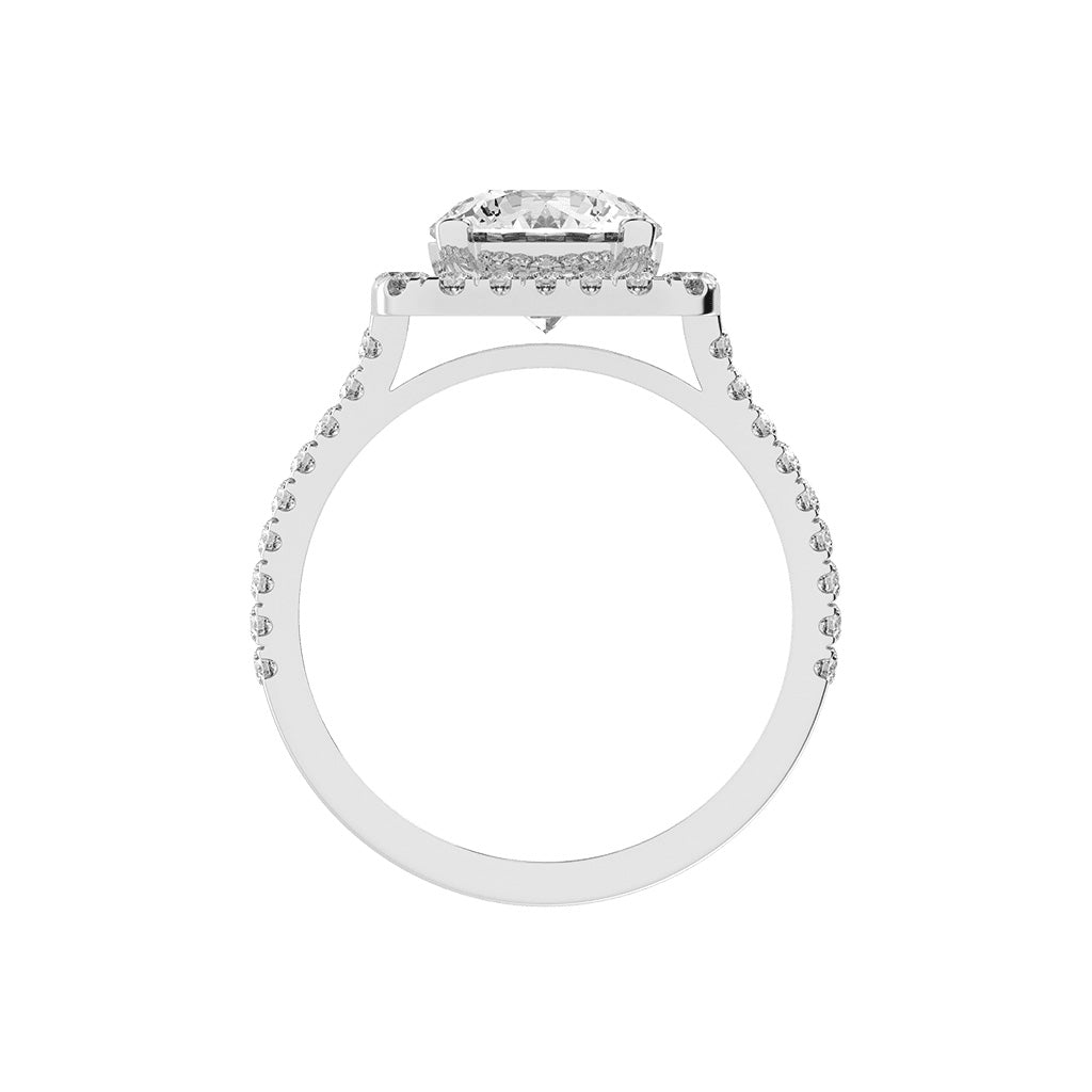 Elegiance Split Shank Round Cut Classic Lab Diamond Ring