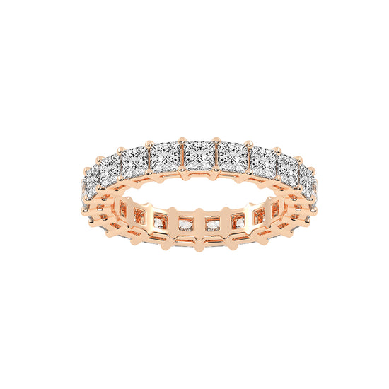 Aluna Princess Cut Bar Set Lab Diamond Ring