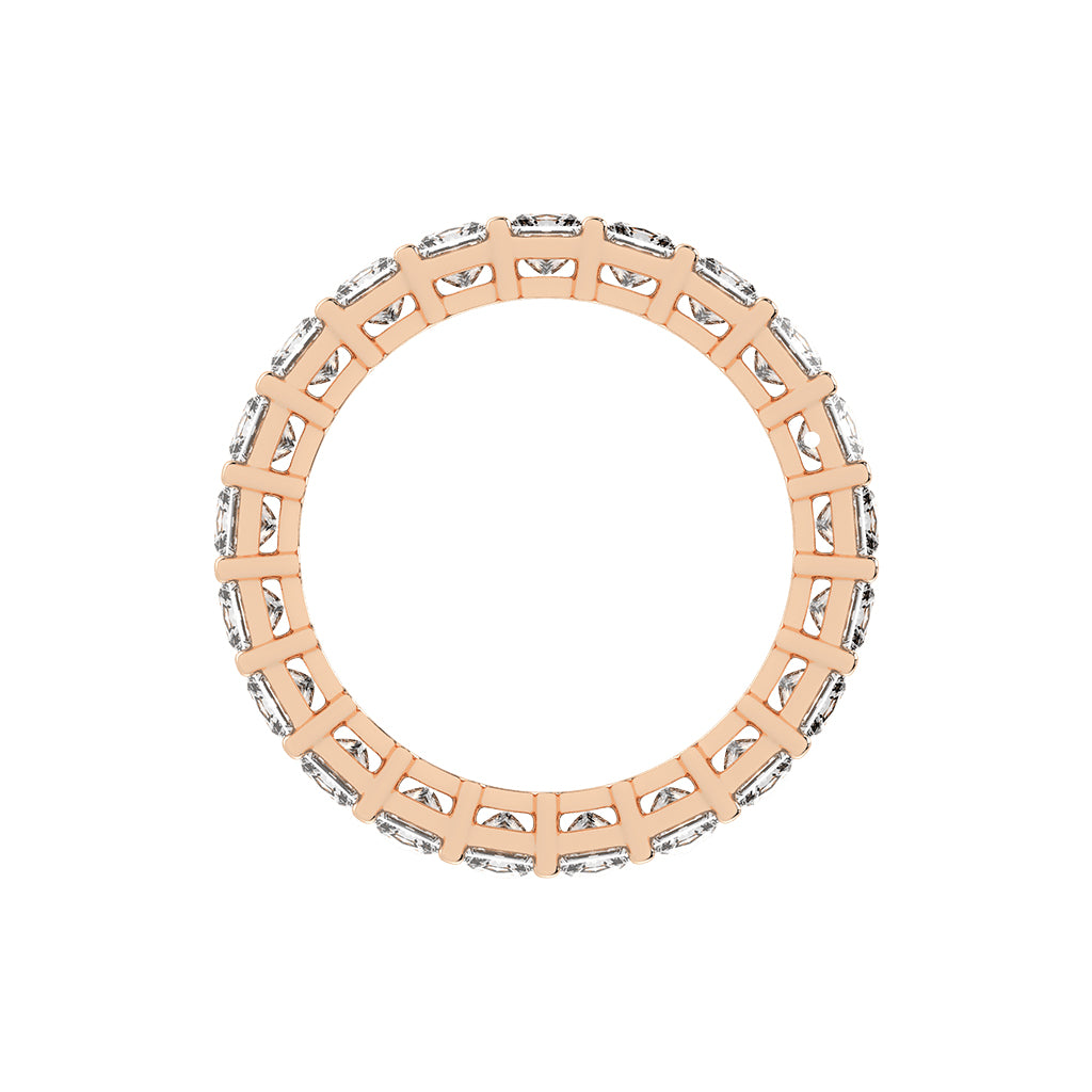 Aluna Princess Cut Bar Set Lab Diamond Ring