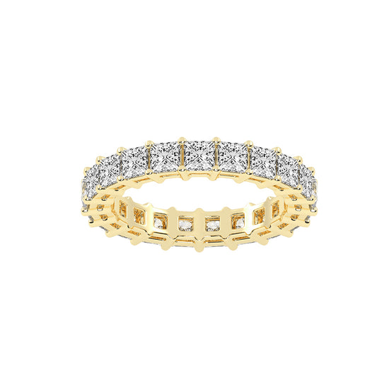 Aluna Princess Cut Bar Set Lab Diamond Ring