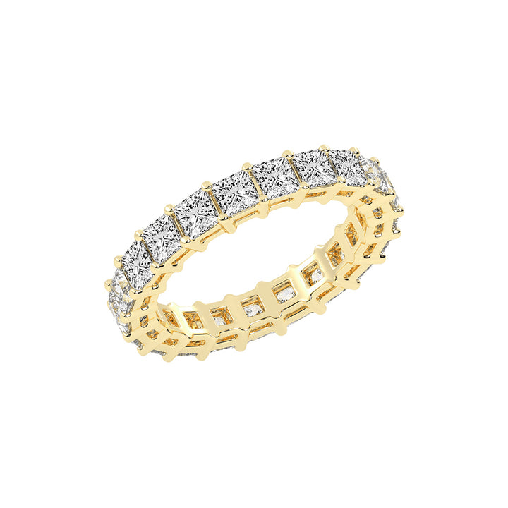 Aluna Princess Cut Bar Set Lab Diamond Ring