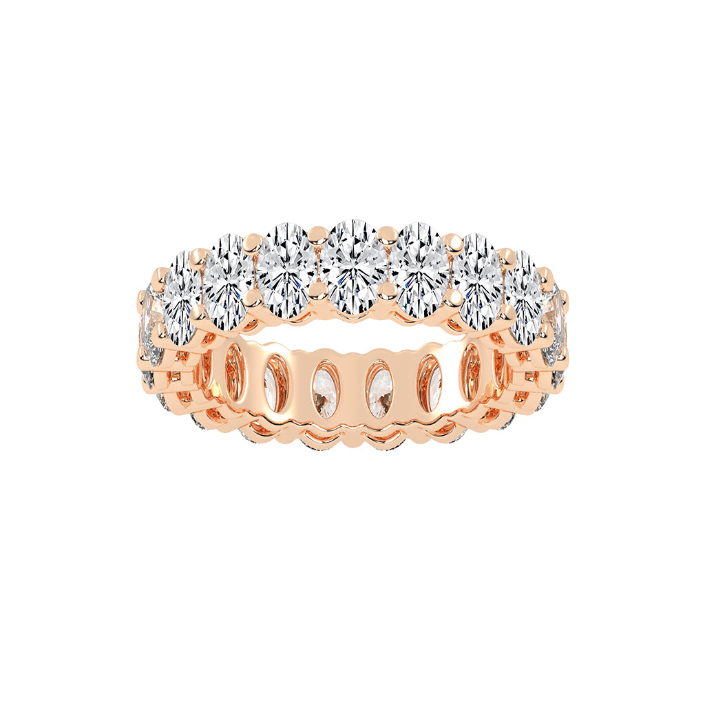 Infinite Oval Shape Cut Eternity Lab Diamond Ring