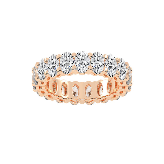 Infinite Oval Shape Cut Eternity Lab Diamond Ring