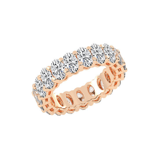 Infinite Oval Shape Cut Eternity Lab Diamond Ring