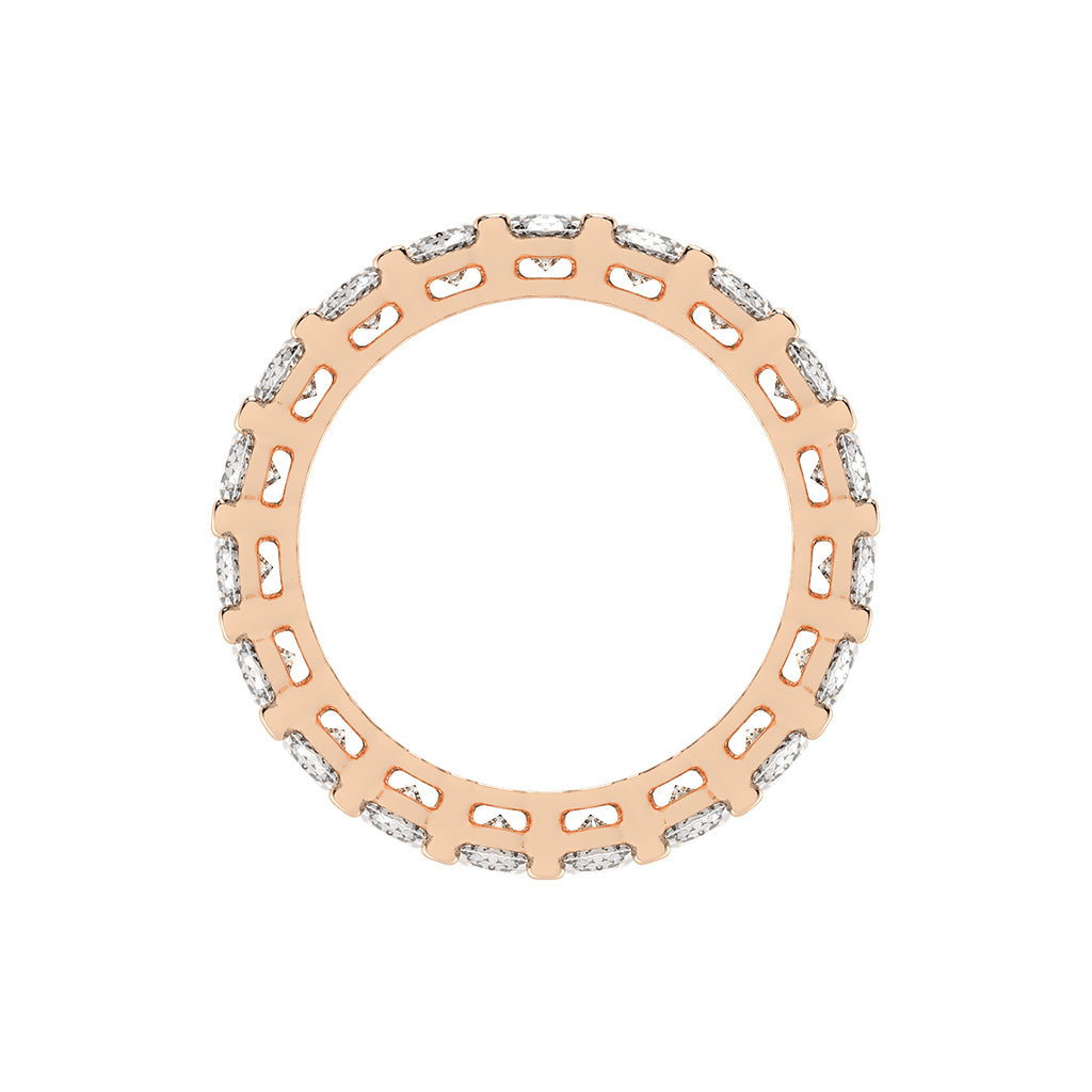 Infinite Oval Shape Cut Eternity Lab Diamond Ring