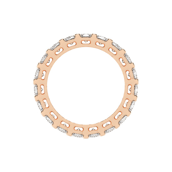 Infinite Oval Shape Cut Eternity Lab Diamond Ring