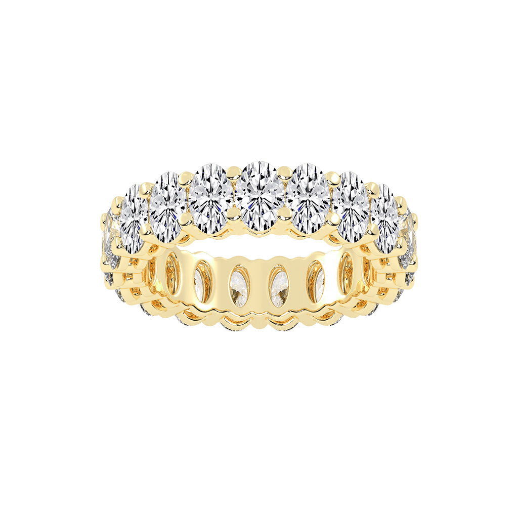 Infinite Oval Shape Cut Eternity Lab Diamond Ring