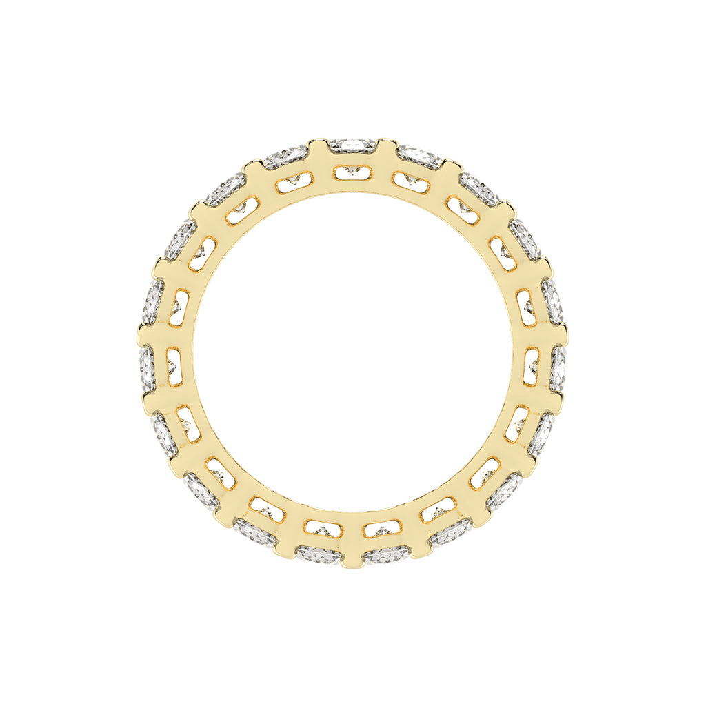 Infinite Oval Shape Cut Eternity Lab Diamond Ring