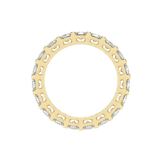 Infinite Oval Shape Cut Eternity Lab Diamond Ring