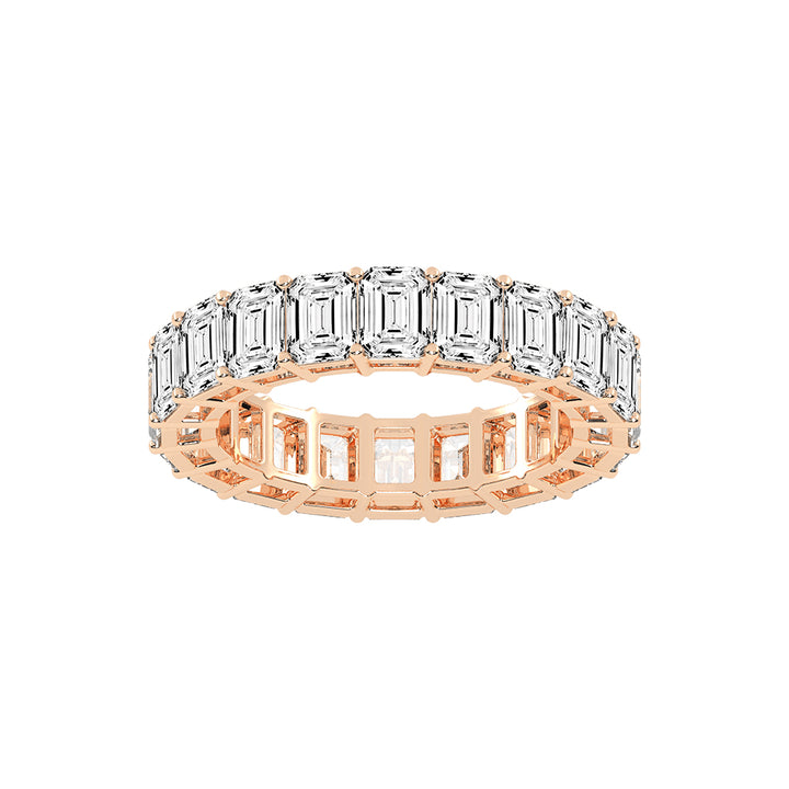Serenite Prong Set Emerald Eternity Lab Diamond Ring