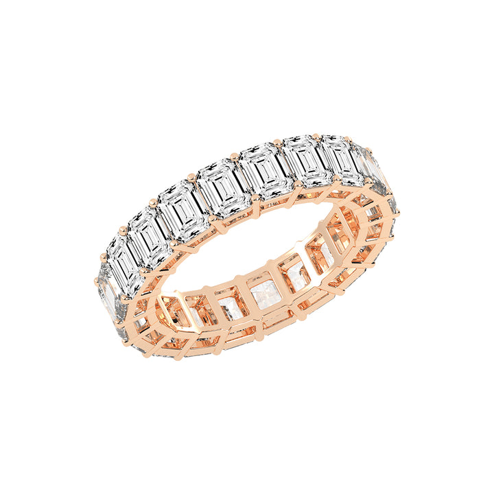 Serenite Prong Set Emerald Eternity Lab Diamond Ring