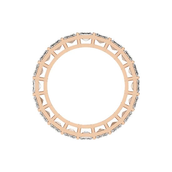 Serenite Prong Set Emerald Eternity Lab Diamond Ring