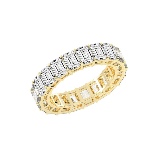 Serenite Prong Set Emerald Eternity Lab Diamond Ring