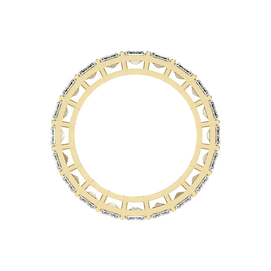 Serenite Prong Set Emerald Eternity Lab Diamond Ring