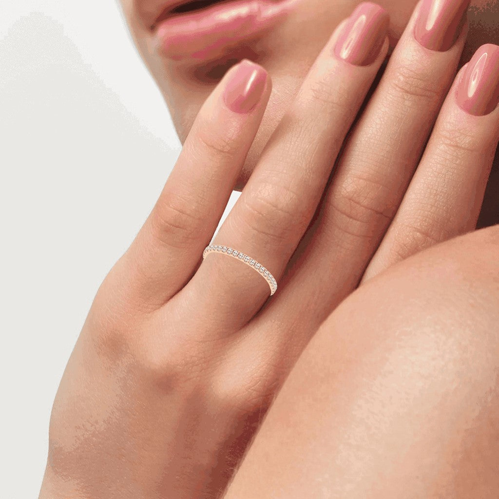 Evia Eternity Round Shape Lab Diamond Ring