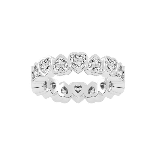 Lustrous Radiant Heart Shape Lab Diamond Ring
