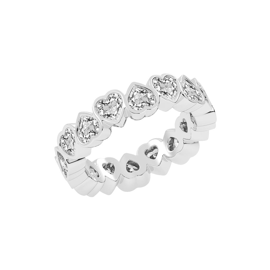 Lustrous Radiant Heart Shape Lab Diamond Ring