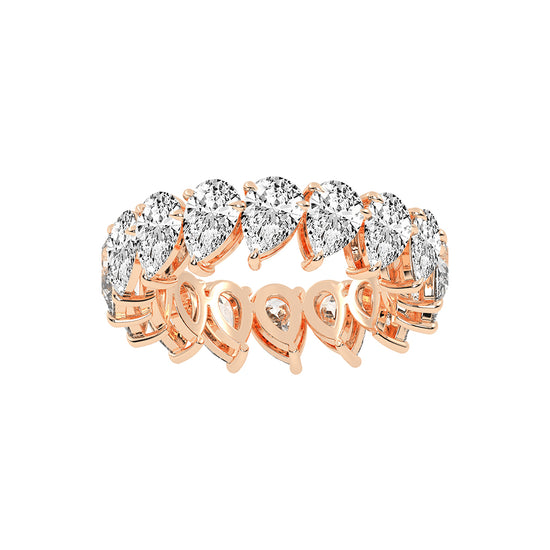 Clarityn Pear Cut Eternity Lab Diamond Ring