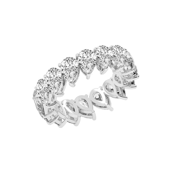 Clarityn Pear Cut Eternity Lab Diamond Ring