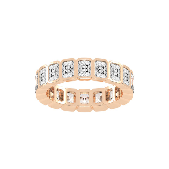 Nirvana Bezel Radiant Cut Lab Diamond Ring
