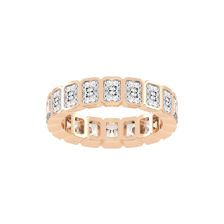 Nirvana Bezel Radiant Cut Lab Diamond Ring