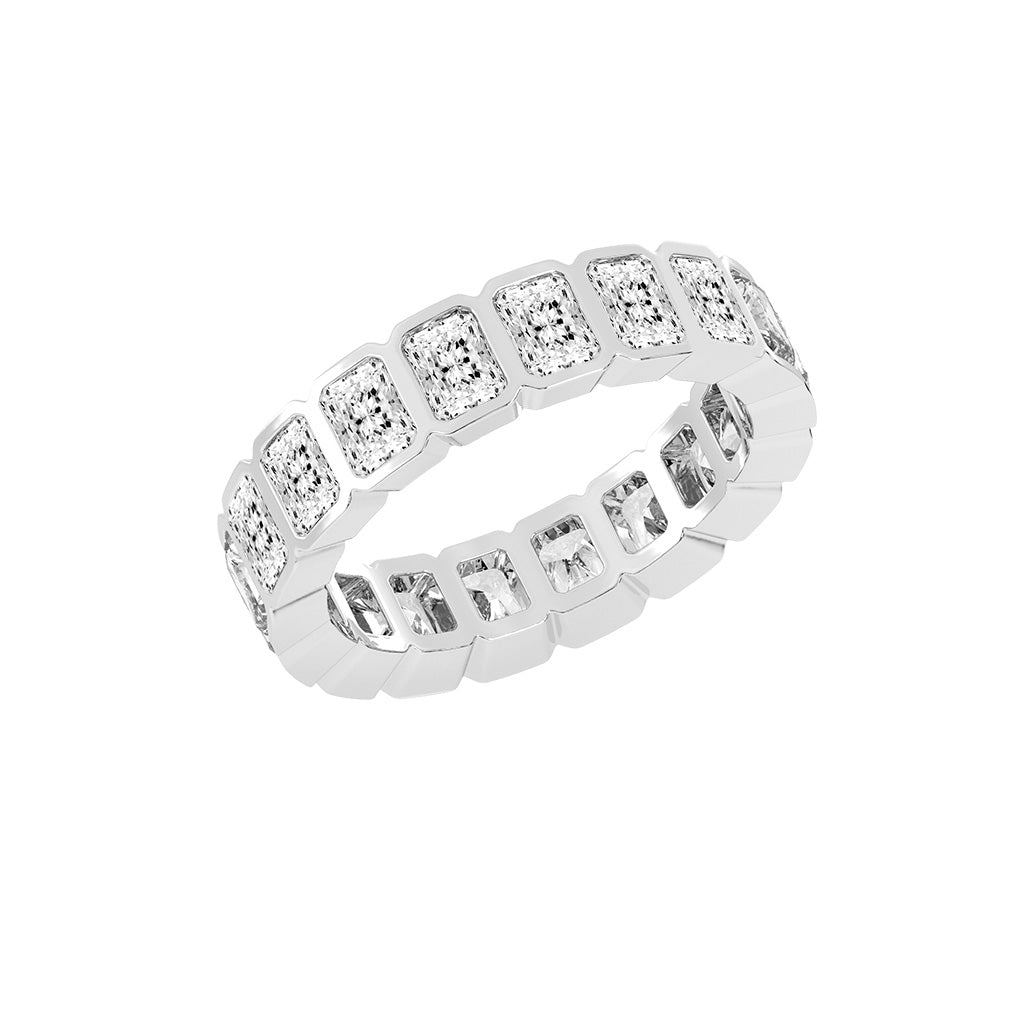 Nirvana Bezel Radiant Cut Lab Diamond Ring