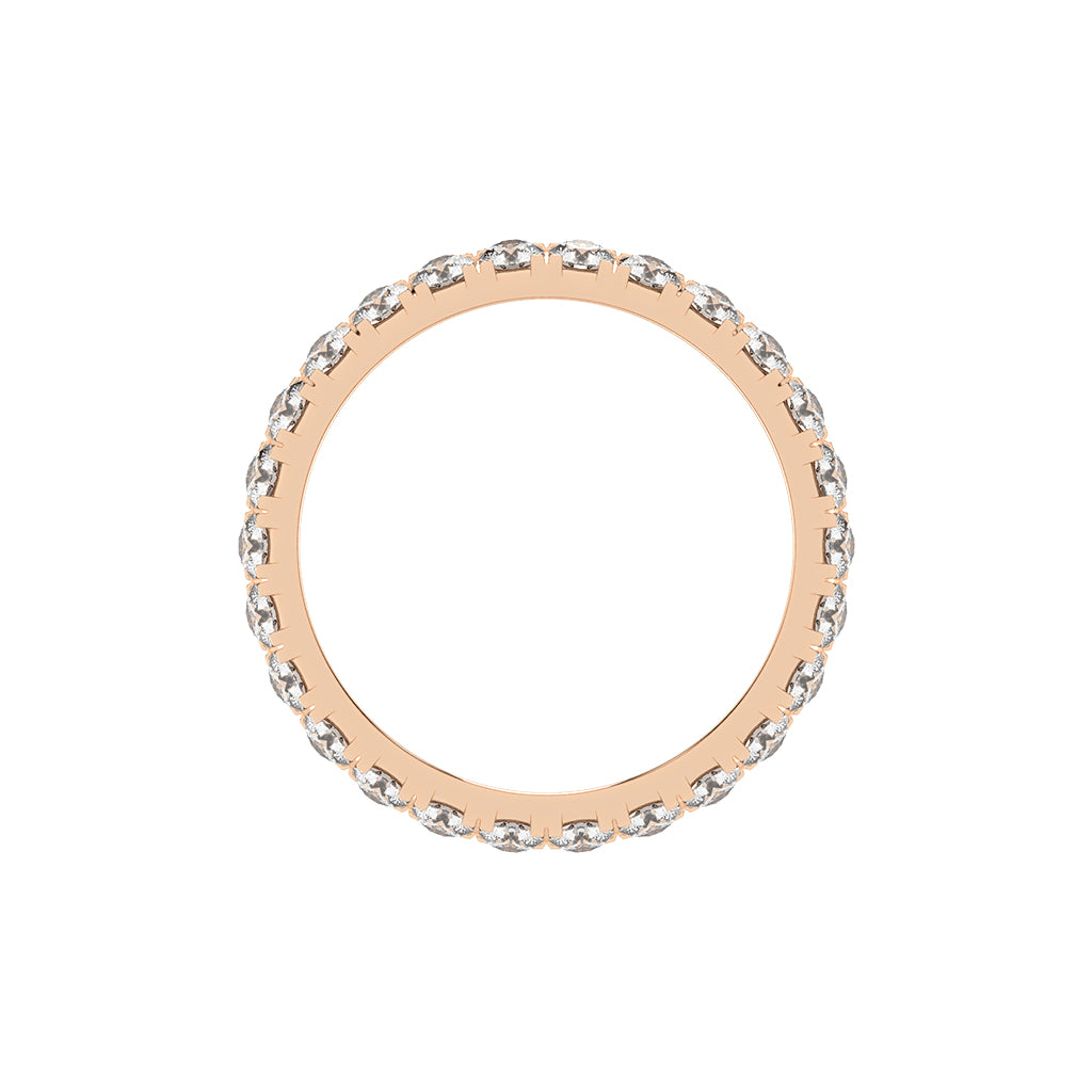 Inara Two Row Round Prong Half Eternity Lab Diamond Ring