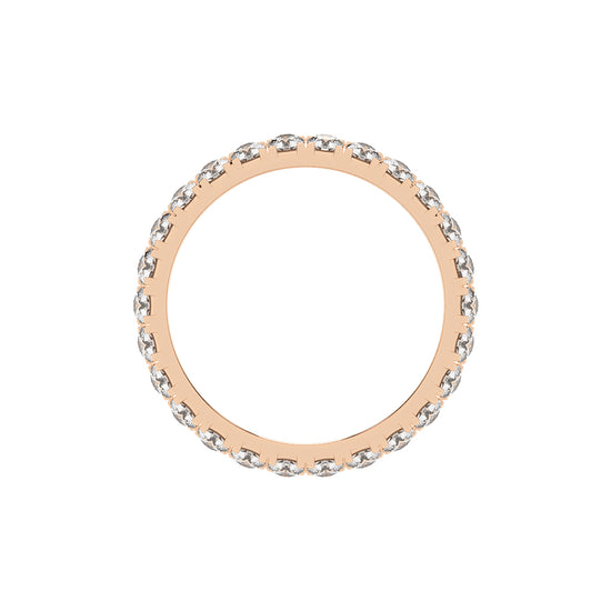 Inara Two Row Round Prong Half Eternity Lab Diamond Ring