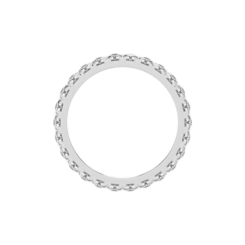 Inara Two Row Round Prong Half Eternity Lab Diamond Ring