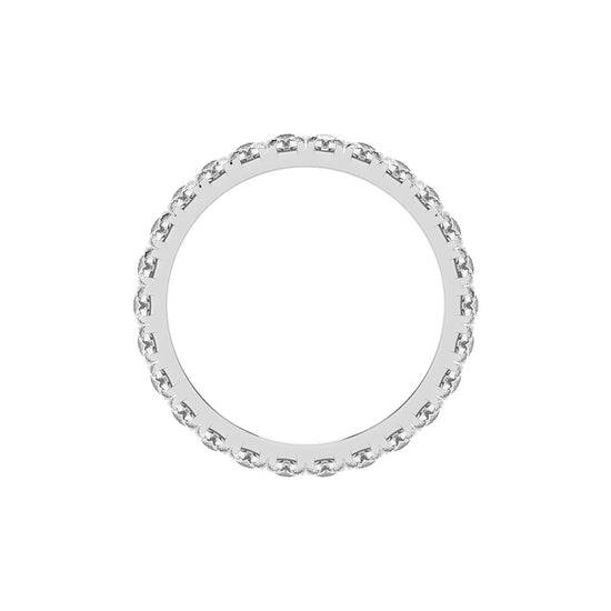 Inara Two Row Round Prong Half Eternity Lab Diamond Ring