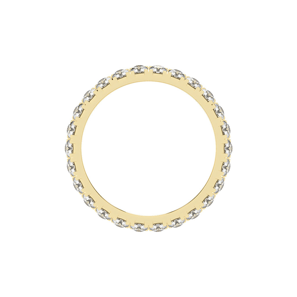 Inara Two Row Round Prong Half Eternity Lab Diamond Ring