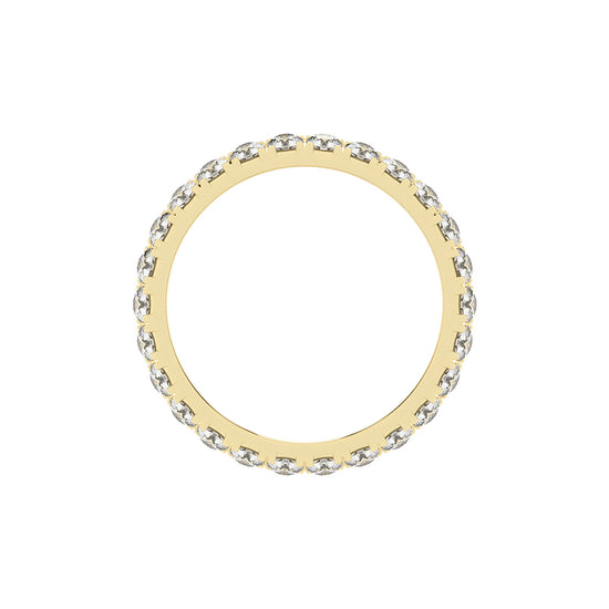 Inara Two Row Round Prong Half Eternity Lab Diamond Ring