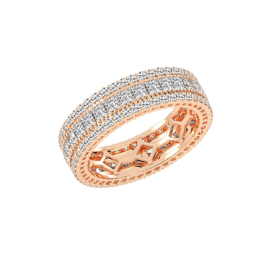 Ametria Princess Cut Eternity Lab Diamond Ring
