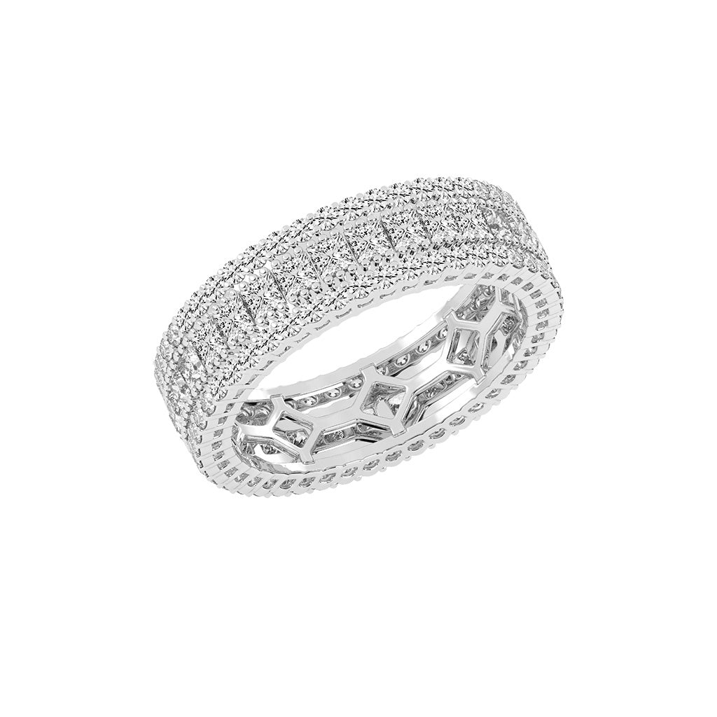 Ametria Princess Cut Eternity Lab Diamond Ring