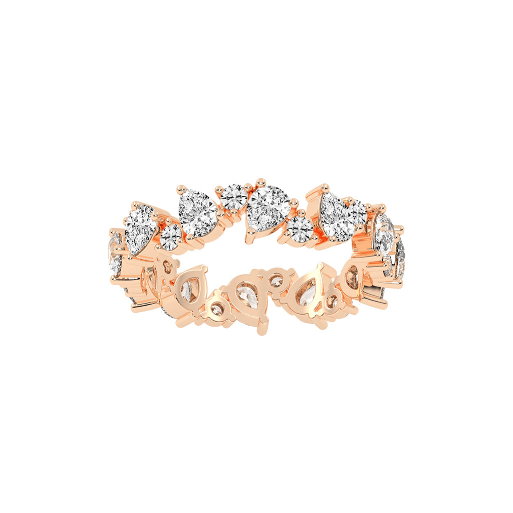 Elunara Pear Cut Eternity Lab Diamond Ring