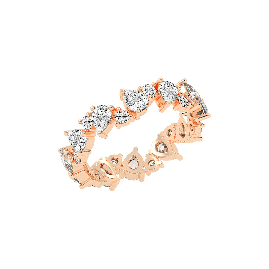 Elunara Pear Cut Eternity Lab Diamond Ring