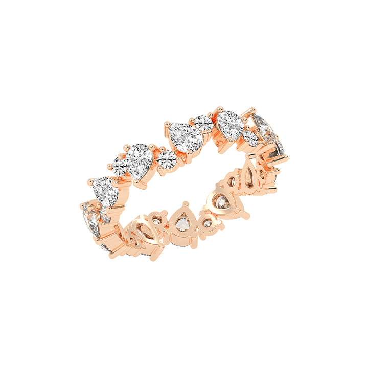Elunara Pear Cut Eternity Lab Diamond Ring