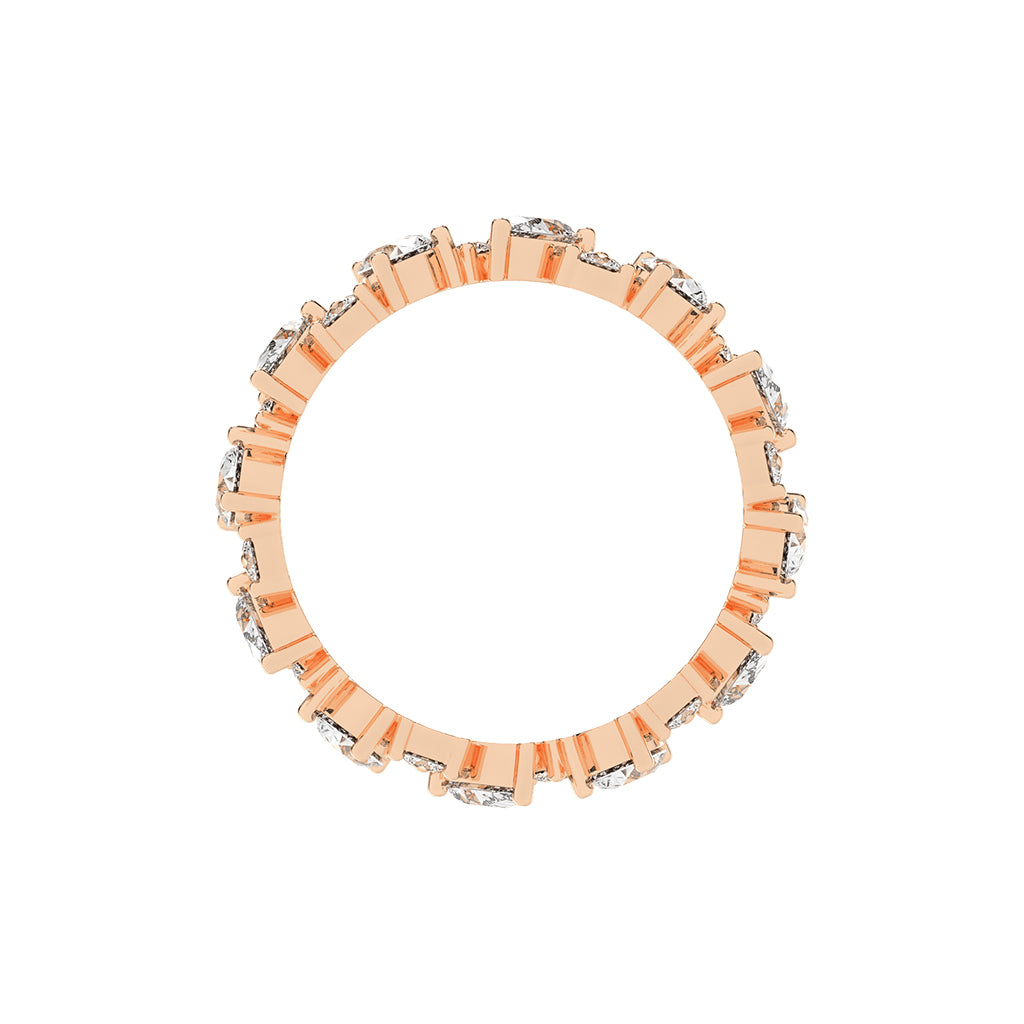 Elunara Pear Cut Eternity Lab Diamond Ring
