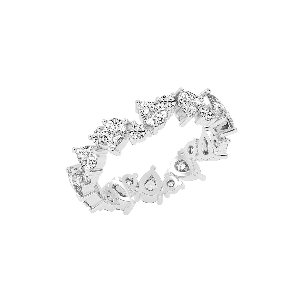 Elunara Pear Cut Eternity Lab Diamond Ring
